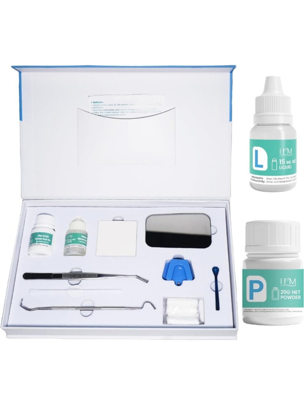 Zinc Oxide Eugenol Dental Cement Kit | Instant Tooth Repair & Crown Filling